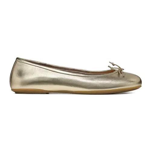 Geox D Palmaria B, Balletto Piatto Donna, Lt Gold