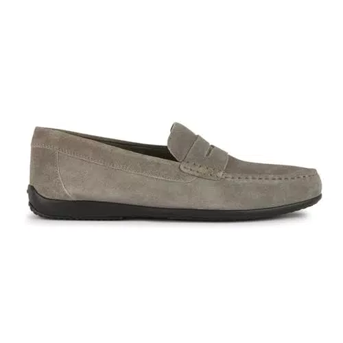 Geox U Ascanio C, Moccasin Uomo, Grigio