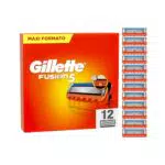 Gillette Fusion5 12 Lamette di Ricambio per Rasoio, Con Striscia lubrificante per una Scorrevolezza Fluida e 5 Lame per una Rasatura Profonda e Duratura