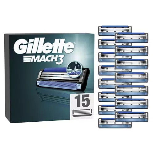 Gillette Mach3 Base 15 Lametta Di Ricambio Per Rasoio Barba Gillette
