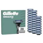 Gillette Mach3 Base 28 Lametta Di Ricambio Per Rasoio Barba Gillette Mach 3