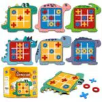 Gioco tic tac toe per Bambin, Giochi da Tavolo Bambini- Stile Dinosauro