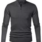 iClosam Maglione Uomo Invernali Collo Alto con Zip Pullover Giacca in Maglia Maglione Pullover Invernale Tenere Caldo