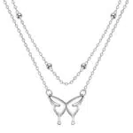 J.MUEN Collana Farfalla Donna Argento 925 Collana strati stile boho-con Scatola Regalo Collezione di gioielli originali