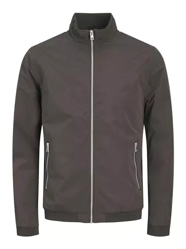 JACK & JONES JJERUSH Harrington Bomber Giacca, Nero