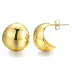 JANDY SHINE Orecchini Chunky Dupes in Argento 925 Ipoallergenici per Donna - Orecchini a Cerchio Rondi