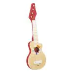 Janod - Chitarra Rock in Legno Confetti - Giocattolo Musicale di Imitazione - 4 Corde in Plastica + 4 Corde di Ricambio - Dai 3 Anni