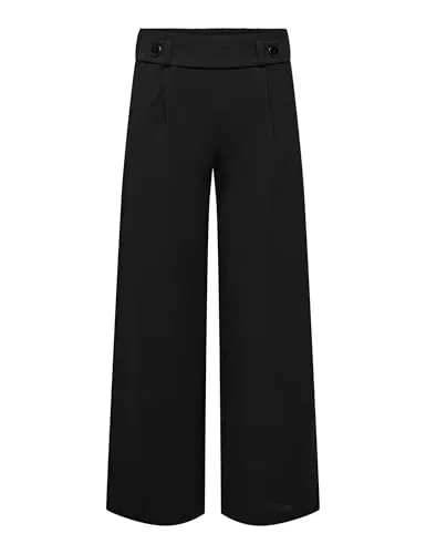 JdY Pantaloni Culotte Long Pant Jrs Noos con Bottoni Neri per Donna