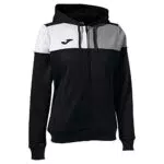 Joma Giacca con cappuccio donna Crew V nero grigio bianco