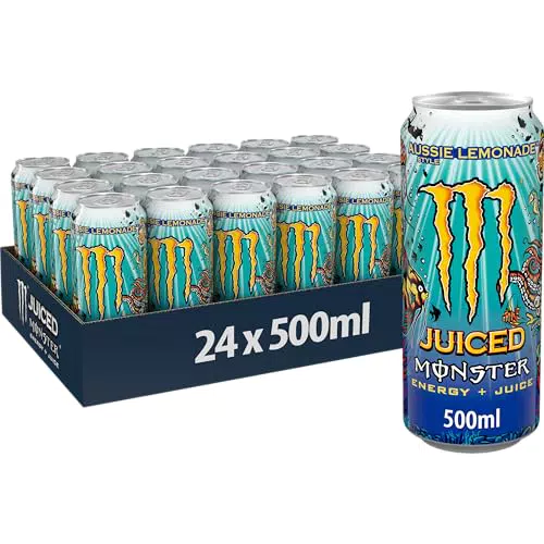 Juiced Monster Aussie Lemonade, Bevanda Energetica al Gusto Limonata con Miscela Energetica e 160 mg di Caffeina