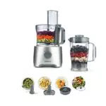 Kenwood FDP302SI Robot da Cucina con ciotola da 2, 1L dotato di Frullatore da 1