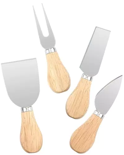 KGDUYC Set di coltelli da formaggio, 4 pcs coltelli da formaggio da cucina in acciaio inossidabile