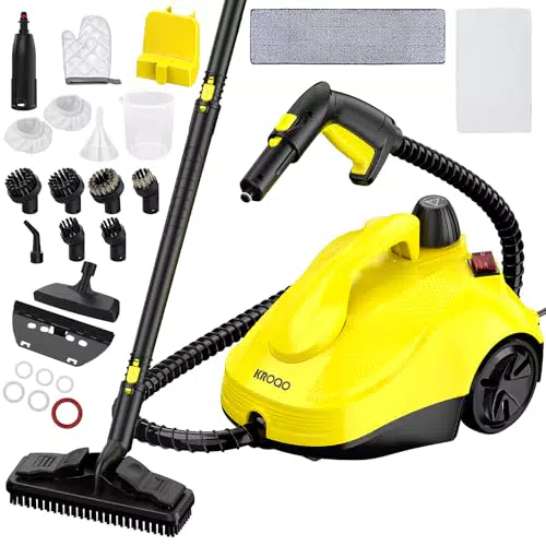 KROQO Pulitore a vapore multiuso per tutto con accessori 23