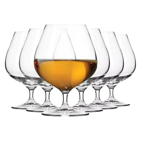 Krosno Bicchiere Cognac Brandy Vetro, Set di 6, 550 ML