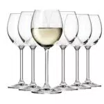 Krosno Bicchieri Calice Vino Bianco, Set di 6, 250 ML