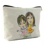 Kytpyi Borsa Cosmetica, Borsa Trucco da Viaggio, Stile di Illustrazione Carino Trousse Trucchi Donna per le Sorelle dei Migliori Amici