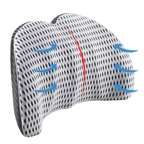 KYYGKY Cuscino Lombare Auto Cuscino Lombare Sedia Ufficio Cuscino Lombare Auto Memory Foam Cuscino Lombare Ergonomico per Sedia da Ufficio con Cinghia Regolabile per Sedia da Ufficio Seduta Auto