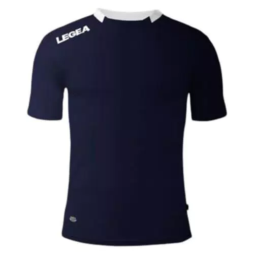 LEGEA Maglia Monaco, T-Shirt Unisex, Blu/Bianco