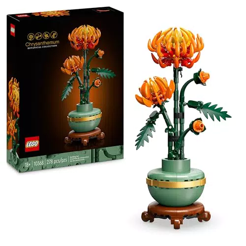 LEGO Botanicals Crisantemo - Regalo Donna o per la Festa della Mamma - Fiore Finto Artificiale da Costruire