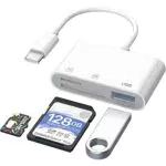 Lettore di Schede USB C a SD, Adattatore di Schede di Memoria USB C a Micro SD TF Compatibile con iPad