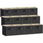 Lifewit Set di 12 Scatole Portaoggetti, Cubi Portaoggetti Scaffale in Tessuto