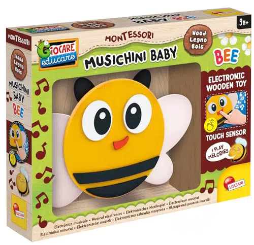 Lisciani Giochi-Montessori Baby Wood musichini Bee, 105410