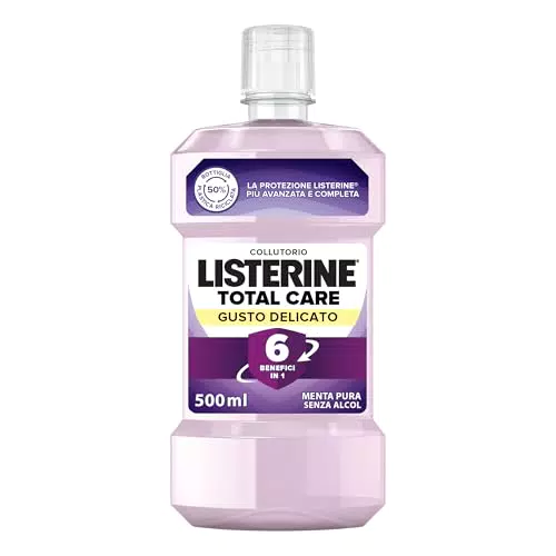 LISTERINE Total Care, Collutorio senza alcool al Gusto Delicato di Menta