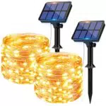 litogo [2 Pacchi Catena Luminosa Esterno Solare, 12m 120 LED Luci Solari Esterno 8 Modalità Impermeabili Filo di Rame Luci Lucine da Esterno per Giardino
