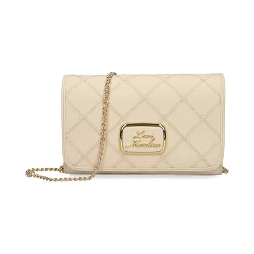 Love Moschino, BORSA A SPALLA Donna, Avorio, Taglia unica
