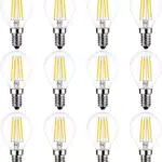 LVWIT 12X Lampadina Filamento LED E14, 4W Equivalenti a 40W