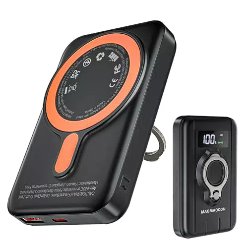 Magnetic Power Bank 12000mAh 22.5W Fast Charging Portable Charger Wireless PowerBank con display LCD Small USB-C Battery Pack con Mag-safe per smartphone Smartwatch
