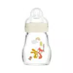 MAM Biberon Feel Good 170 ml, Biberon vetro pregiato resistente alle alte temperature