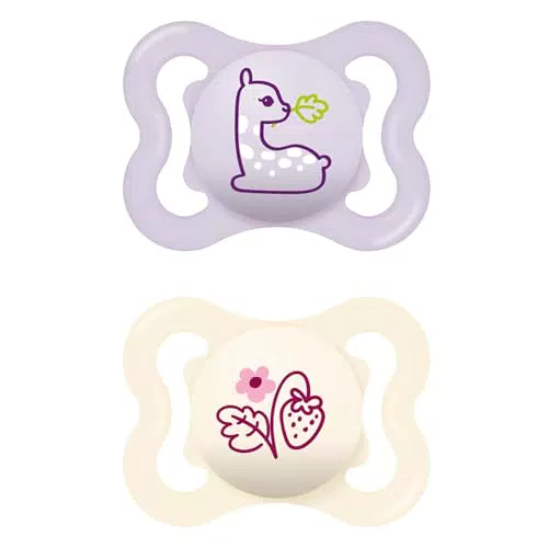 MAM Ciuccio Air in silicone, set da 2 pezzi, design extra leggero e arioso