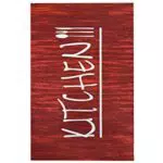 MANI TEXTILE TPS_KITCH_ROU_50 Tappeto, Poliestere, Rosso