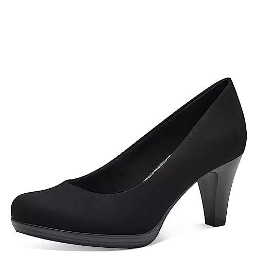 MARCO TOZZI scarpe da donna con tacco vegane, eleganti e nere