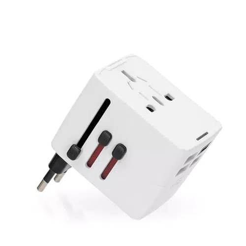Marifede Adattatore Universale da Viaggio 4 USB e AC