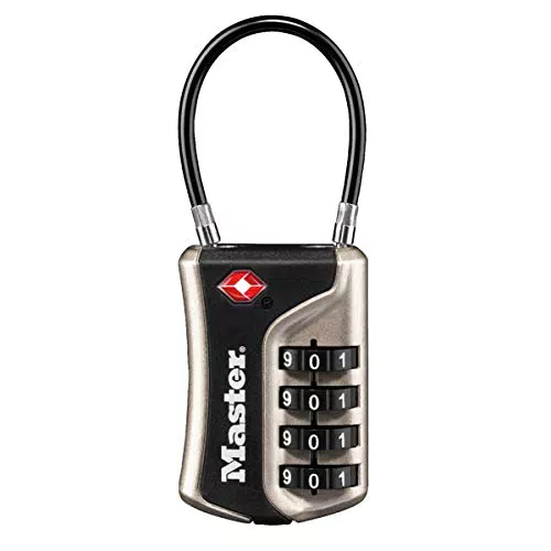 Master Lock 4697EURDNKL Lucchetto per bagagli in alluminio approvato dalla TSA