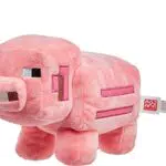 Mattel Minecraft - Maiale Peluche, personaggio ispirato al videogioco in un morbido tessuto e dall'iconico design pixelato