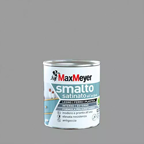 Maxmeyer Smalto All'Acqua Poliuretanico Satinato Grigio Pietra 0