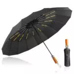 MidingChai Ombrello antivento XXL grande ombrello tascabile automatico con 10 costole