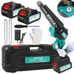 Mini Motosega a Batteria da 8 Pollici, Motosega a Batteria con Motore Brushless e 2 Batterie da 4000mAh