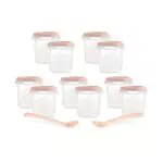 Miniland Set 10 Hermisized Candy 200ml. Confezione da 10 ermetici graduati e due cucchiai