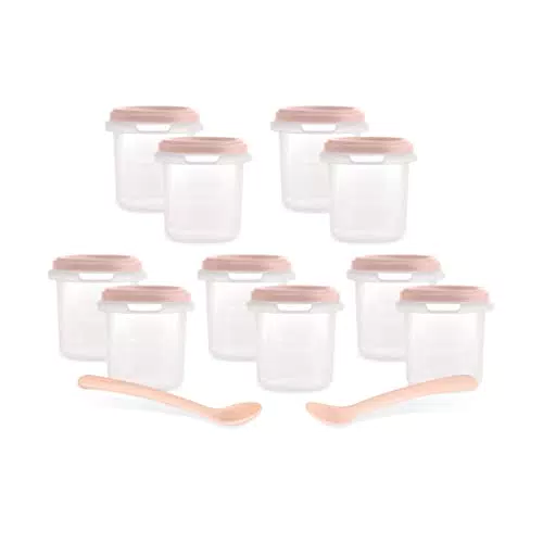 Miniland Set 10 Hermisized Candy 200ml. Confezione da 10 ermetici graduati e due cucchiai