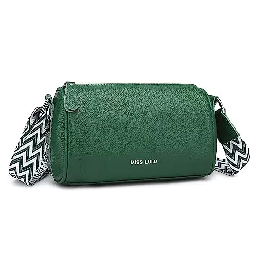 Miss Lulu Borsa Donna in Pelle Stile Vintage, Borsa Tracolla Donna Elegante