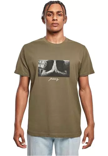 Mister Tee Pray Tee, T-Shirt, Uomo, Olive