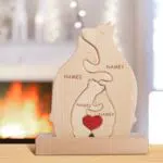 MQVXT Orsi Puzzle Per Famiglie In Legn, Puzzle Personalizzato con Famiglia di Orsi in Legno
