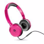 Music Sound / HEADBAND filo Basic/Cuffie on ear pieghevoli con filo e microfono - Jack 3.5 mm - Colore Rosa