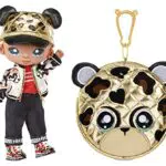 Na Na Na Surprise Glam Serie 2 - Gianni Wilde - Bambolotto Ispirato a Un Ghepardo con Capelli biondi e borsellino Metallico con Clip a Forma di Animale - da Collezionare - età: 5+ Anni