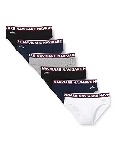 Navigare 314 Slip, Multicolore, Medium, Pacco da 6, Uomo