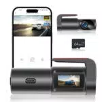 NHOPEEW Dash Cam Auto 1080P con GPS WiFi ADAS - Telecamera per Auto Atti Vandalici con schermo IPS da 1 pollice/Visione notturna/Registrazione in loop/Angolo ampio 150°+ Scheda da 64 GB